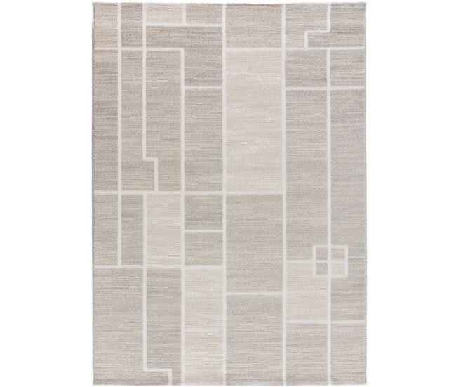 Alfombra geométrica con relieve en crema hl-origin, 160x230 cm - atticgo