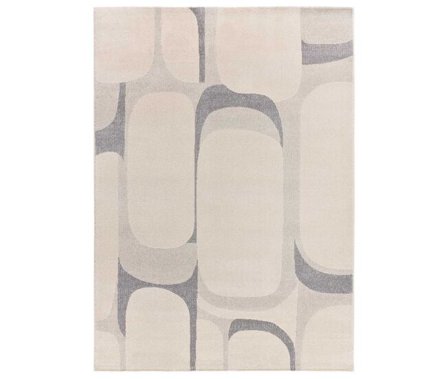 Alfombra de diseño abstracto plata porto, 160x230 cm - atticgo
