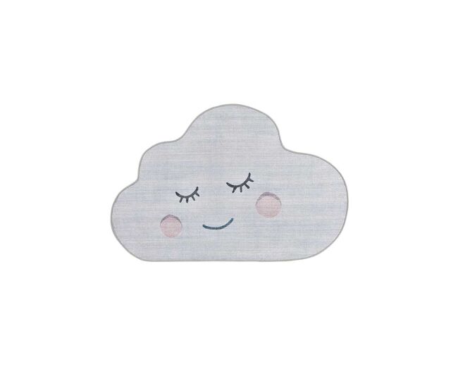 Alfombra infantil forma nube plata CANDY, 80x120 cm - ATTICGO