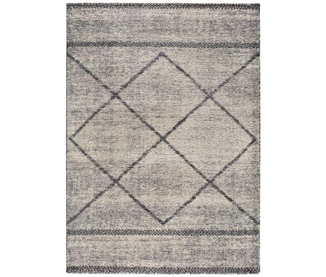 Alfombra de estilo étnico en gris kasbah, 80x150 cm - atticgo