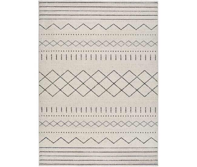 Alfombra de estilo étnico en blanco AKKA, 140x200 cm - ATTICGO