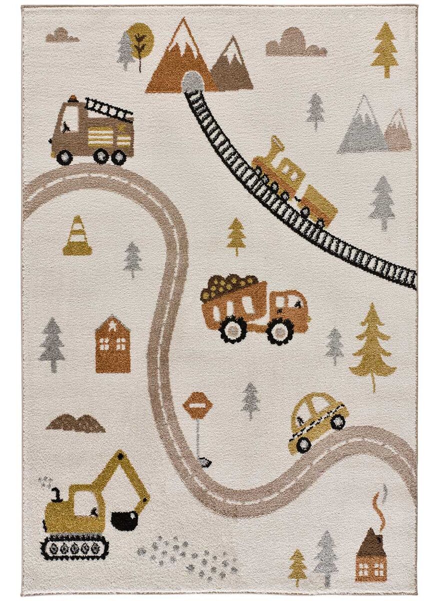 Alfombra infantil dinosaurios BEATS - ATTICGO 120x170 Multicolor