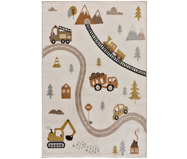 Alfombra infantil carreteras multicolor beats, 120x170 cm - atticgo