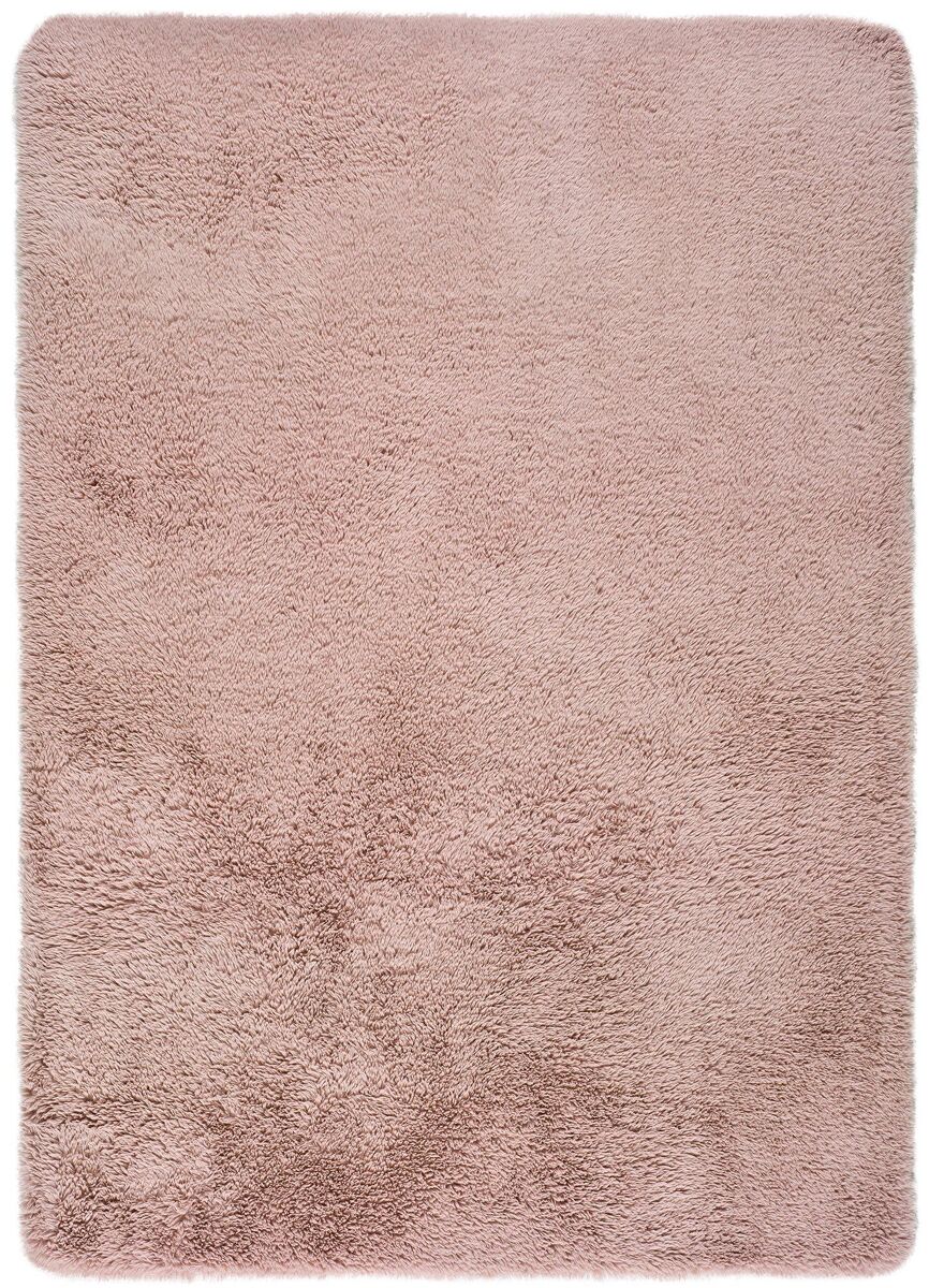 Alfombra lavable de pelo alto ALPACA - ATTICGO 60x100 Rosa Talco