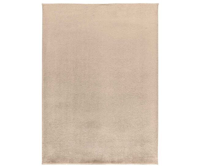 Alfombra lisa lavable color beige coraline, 60x100 cm - atticgo