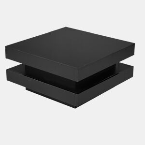 Mesa de centro contemporânea com LED em 16 cores - forma quadrada - Preto