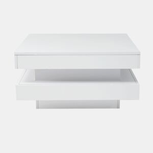Mesa de centro contemporânea com LED em 16 cores - forma quadrada - Branco