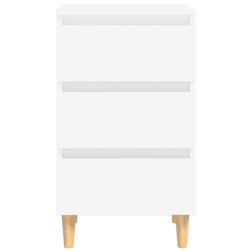 Mesa de cabeceira - mesinha de cabeceira c pernas em madeira maciça 40x35x69cm branco