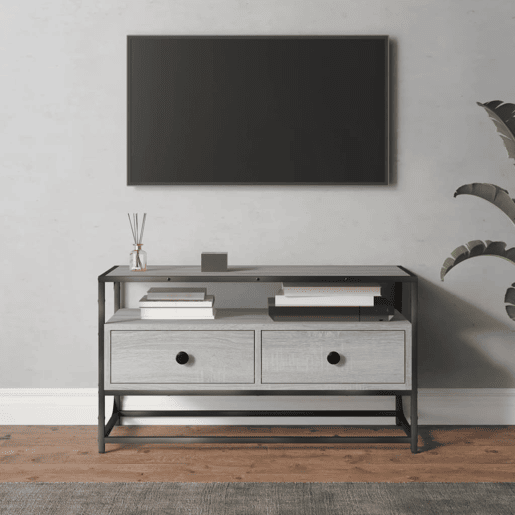 Móvel de TV - Modulo de TV - Armário de TV 80x35x45 cm derivados de madeira cinzento sonoma