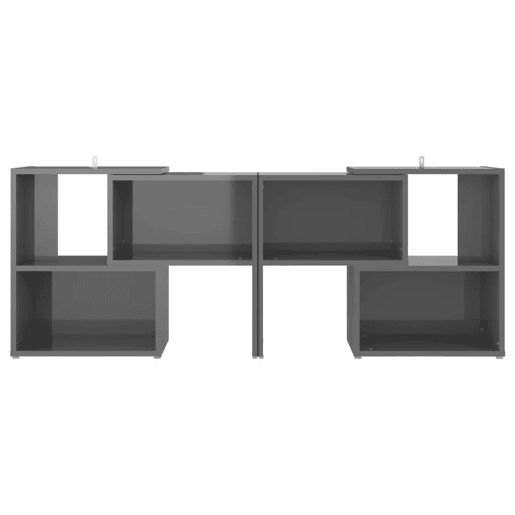 Móvel de TV - Modulo de TV - Armário de TV 104x30x52 cm derivados de madeira cinza brilhante