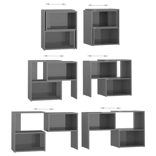 Móvel de TV - Modulo de TV - Armário de TV 104x30x52 cm derivados de madeira cinza brilhante