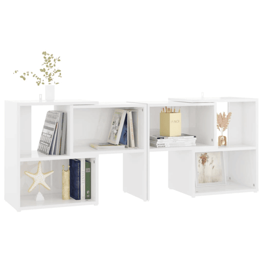 Móvel de TV - Modulo de TV - Armário de TV 104x30x52 cm derivados de madeira branco brilhante