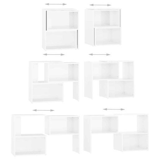 Móvel de TV - Modulo de TV - Armário de TV 104x30x52 cm derivados de madeira branco brilhante