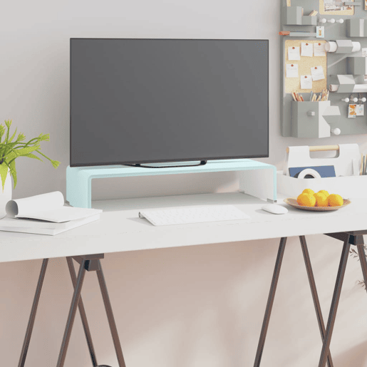 Suporte de TV - Móveis TVmonitores em vidro 60x25x11 cm verde