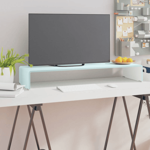 Suporte de TV - Móveis TVmonitores em vidro 90x30x13 cm verde