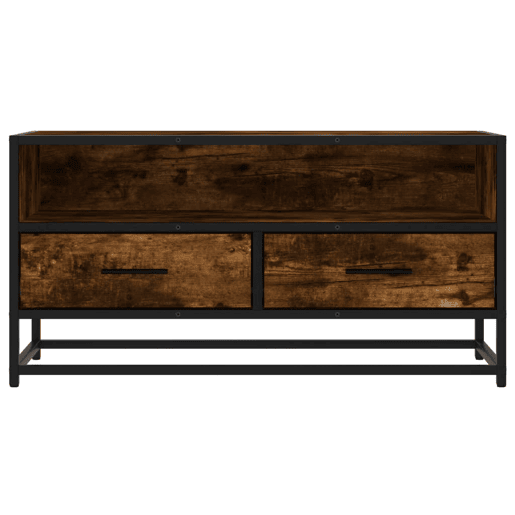 Móvel p TV, Armário de TV 80x34,5x40 cm deriv. madeirametal carvalho fumado