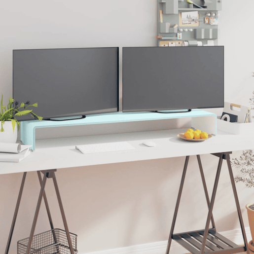 Suporte de TV - Móveis TVmonitores em vidro 110x30x13 cm verde