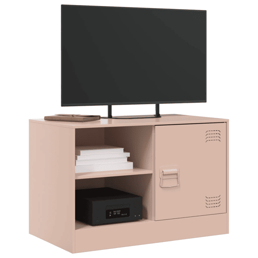 móveis de TV - Armários TV 2 pcs 67x39x44 cm aço rosa
