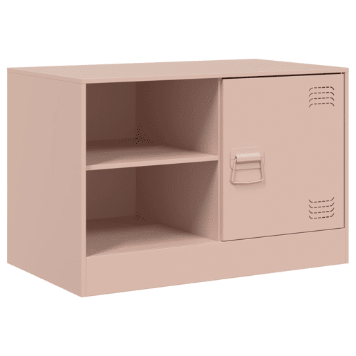 móveis de TV - Armários TV 2 pcs 67x39x44 cm aço rosa