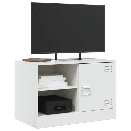 móveis de TV - Armários TV 2 pcs 67x39x44 cm aço branco