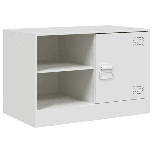 móveis de TV - Armários TV 2 pcs 67x39x44 cm aço branco