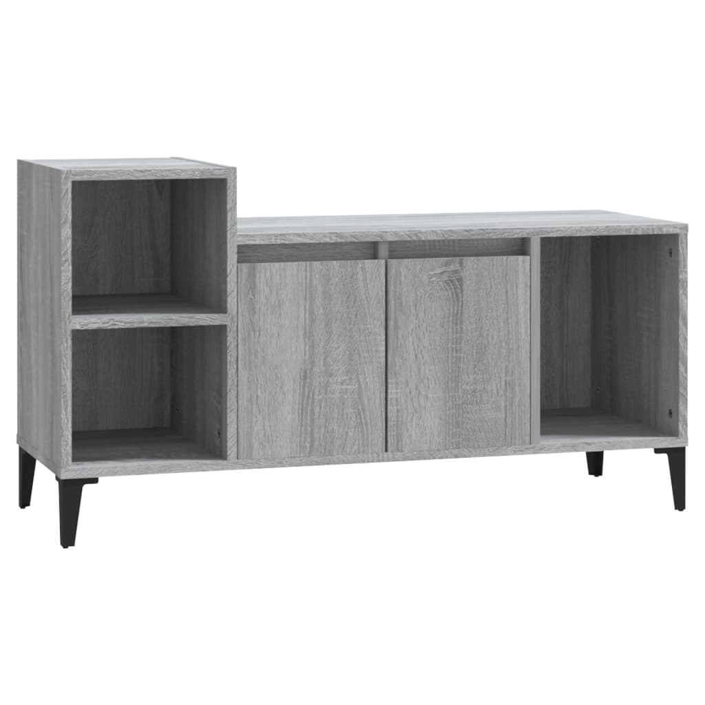 mueble tv - mesa de tv madera contrachapada gris sonoma 100x35x55 cm