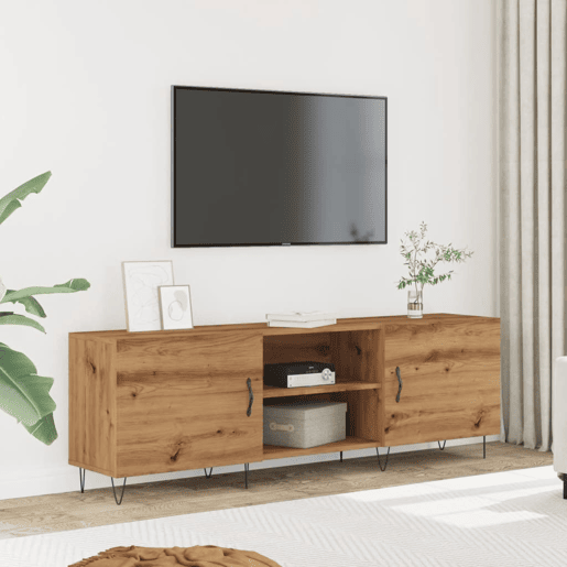 Móvel de TV - Modulo de TV - Armário de TV 150x30x50cm derivados de madeira carvalho artisiano