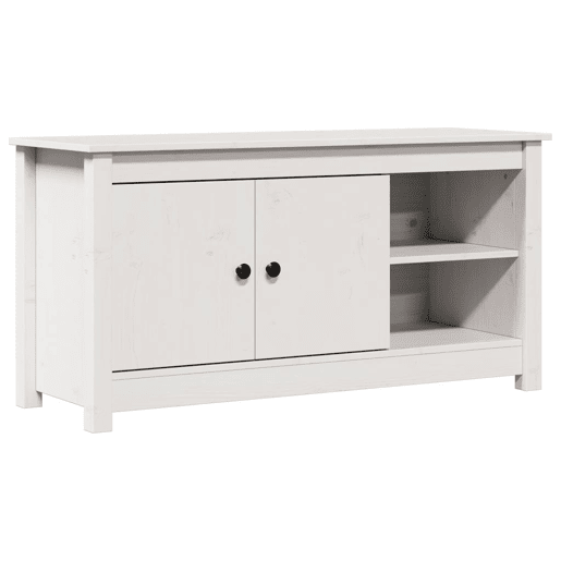 Móvel de TV - Modulo de TV - Armário de TV 103x36,5x52 cm madeira de pinho maciça branco