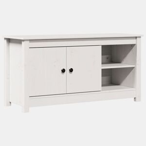 Móvel de TV - Modulo de TV - Armário de TV 103x36,5x52 cm madeira de pinho maciça branco