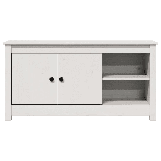 Móvel de TV - Modulo de TV - Armário de TV 103x36,5x52 cm madeira de pinho maciça branco