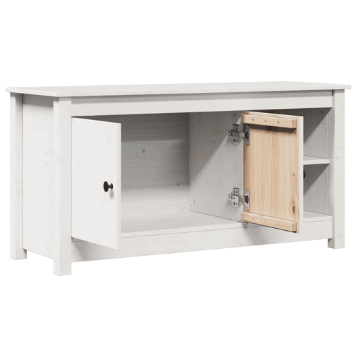 Móvel de TV - Modulo de TV - Armário de TV 103x36,5x52 cm madeira de pinho maciça branco