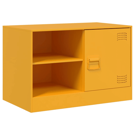 Móvel de TV - Modulo de TV - Armário de TV 67x39x44 cm aço amarelo mostarda