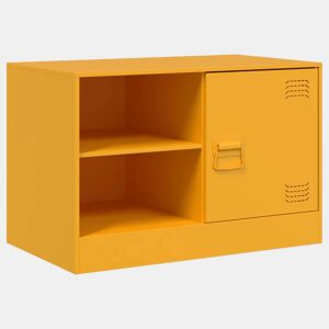 Móvel de TV - Modulo de TV - Armário de TV 67x39x44 cm aço amarelo mostarda