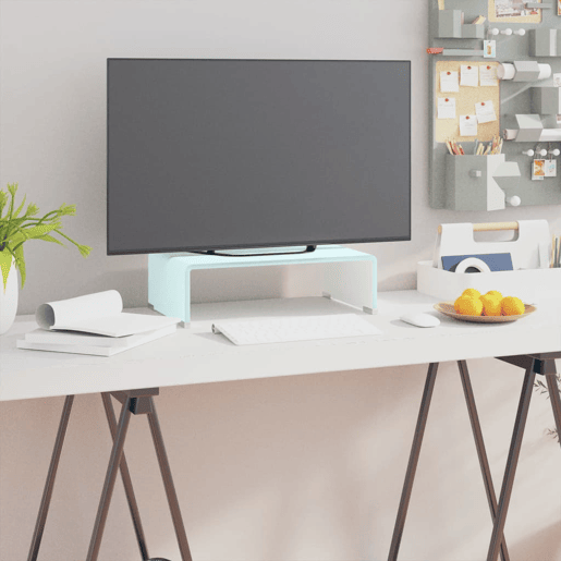 Suporte de TV - Móveis TVmonitores em vidro 40x25x11 cm verde