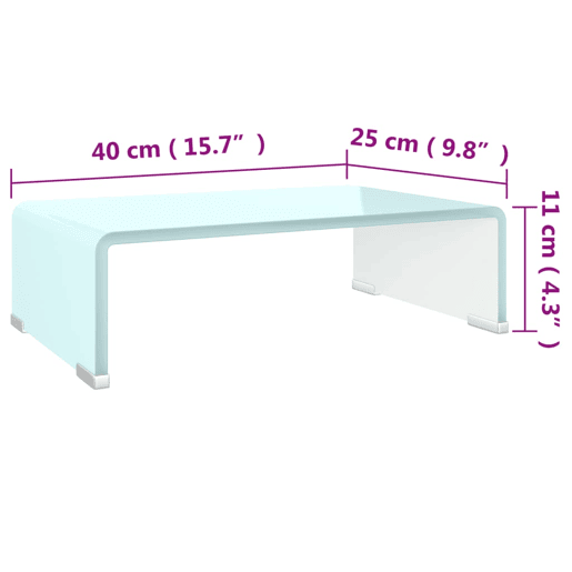 Suporte de TV - Móveis TVmonitores em vidro 40x25x11 cm verde