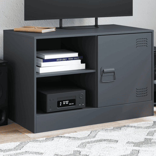 Móvel de TV - Modulo de TV - Armário de TV 67x39x44 cm aço antracite