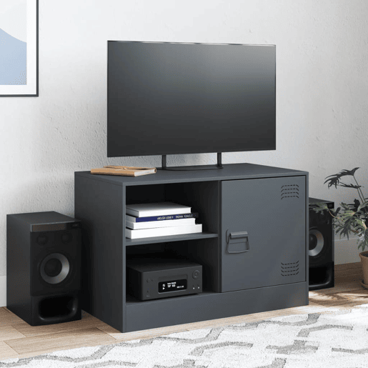 Móvel de TV - Modulo de TV - Armário de TV 67x39x44 cm aço antracite