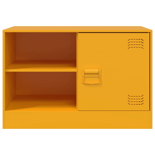 móveis de TV - Armários TV 2 pcs 67x39x44 cm aço amarelo mostarda