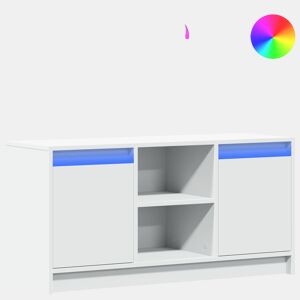 Móvel de TV - Modulo de TV - Armário de TV com luzes LED derivados de madeira branco