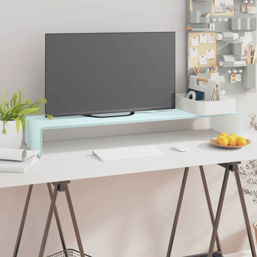 Suporte de TV - Móveis TVmonitores em vidro 100x30x13 cm verde
