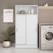 Armario Auxiliar Baño Multiusos 2 Puertas Correderas Armario Auxiliar Baño Multiusos 2 Puertas Correderas Blanco