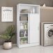 Armario Auxiliar Baño Multiusos 2 Puertas Correderas Armario Auxiliar Baño Multiusos 2 Puertas Correderas Blanco