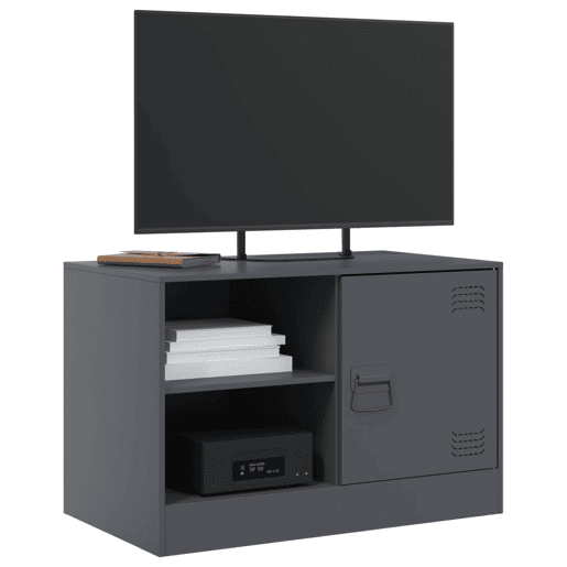 móveis de TV - Armários TV 2 pcs 67x39x44 cm aço antracite