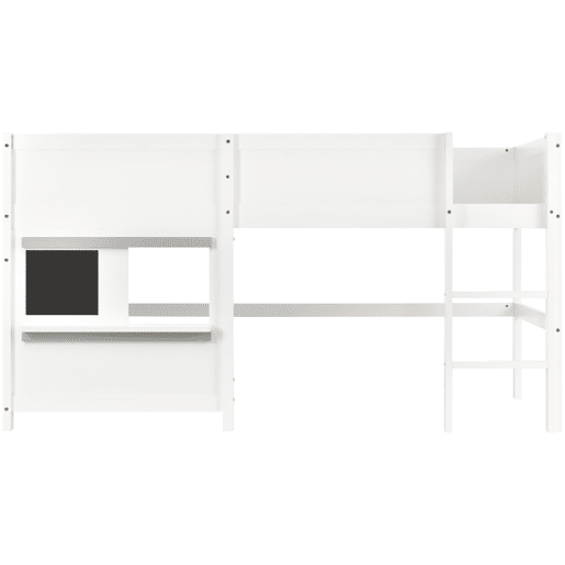 Cama alta 90x200cm - com 2 painéis de graffiti - Branco