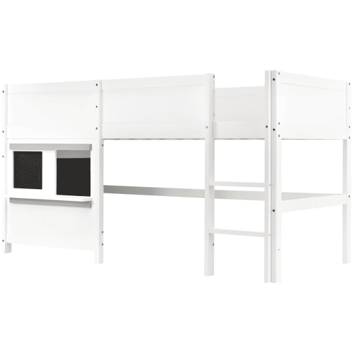 Cama alta 90x200cm - com 2 painéis de graffiti - Branco