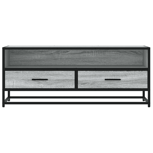 Móvel p TV, Armário de TV 100x34,5x40 cm deriv. madeirametal cinzento sonoma
