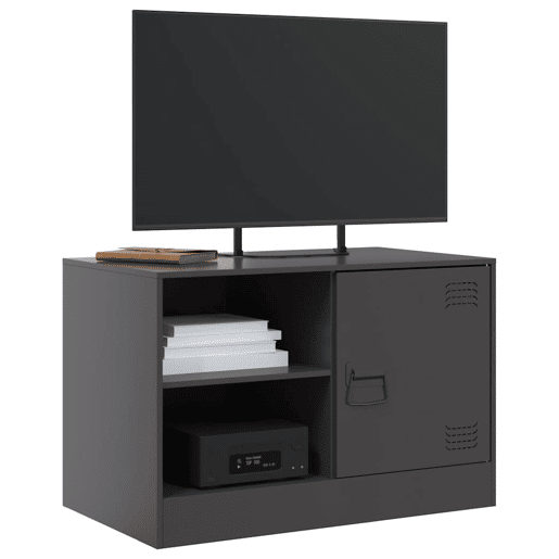 móveis de TV - Armários TV 2 pcs 67x39x44 cm aço preto