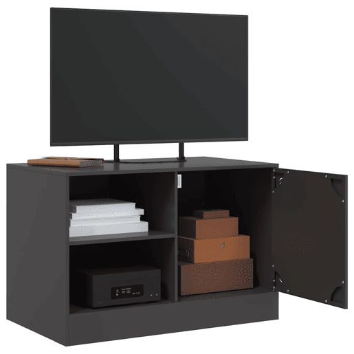 móveis de TV - Armários TV 2 pcs 67x39x44 cm aço preto