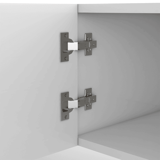 Móvel TV escandinavo contemporâneo de 180 cm para TV de 75u201D - 2 gavetas e 3 compartimentos - branco