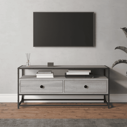Móvel de TV - Modulo de TV - Armário de TV 100x35x45 cm derivados de madeira cinzento sonoma